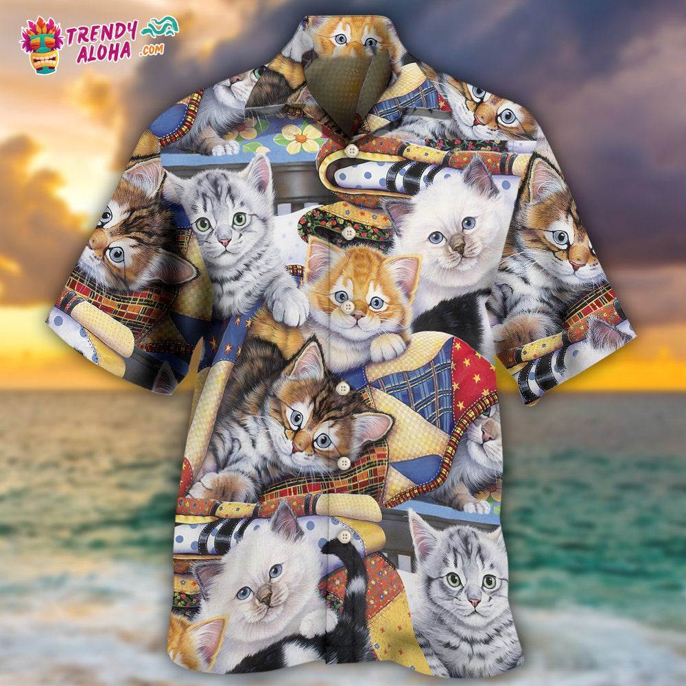 Cat Kitten Is So Cute Hawaiian Shirt – Trendy Aloha