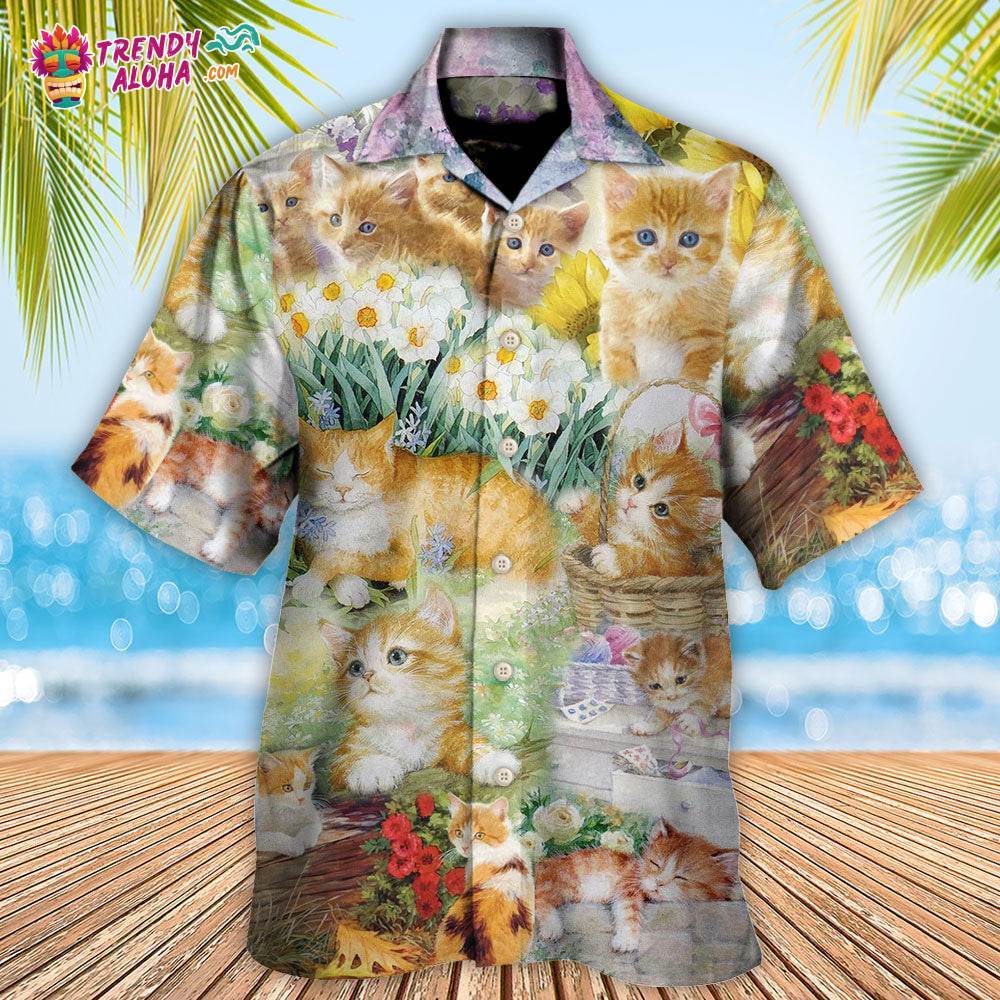 Cat Kitty Lover Art Hawaiian Shirt – Trendy Aloha