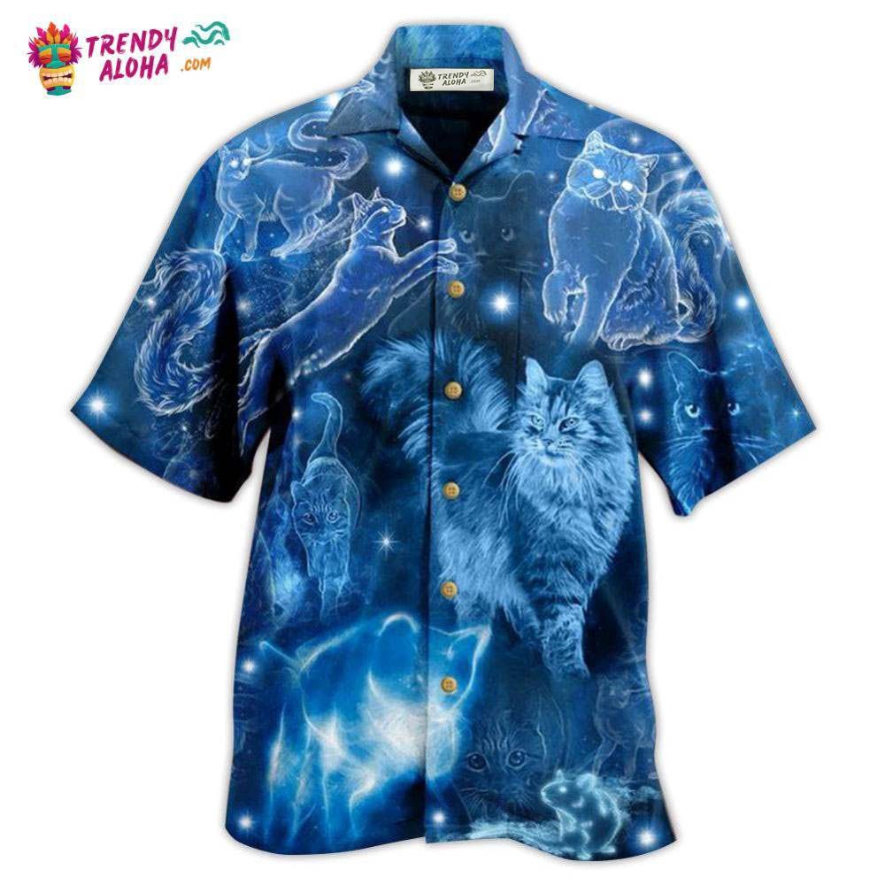 Cat Love Blue Neon Stunning Hawaiian Shirt – Trendy Aloha Cat Love Blue Neon Stunning Hawaiian Shirt – Trendy Aloha