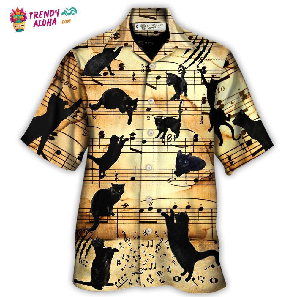 Cat Love Music Note Hawaiian Shirt – Trendy Aloha Cat Love Music Note Hawaiian Shirt – Trendy Aloha