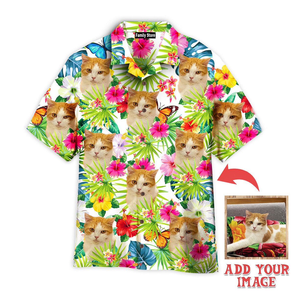 Cat Lovely Cat In My Heart Custom Hawaiian Shirt Cat Lovely Cat In My Heart Custom Hawaiian Shirt