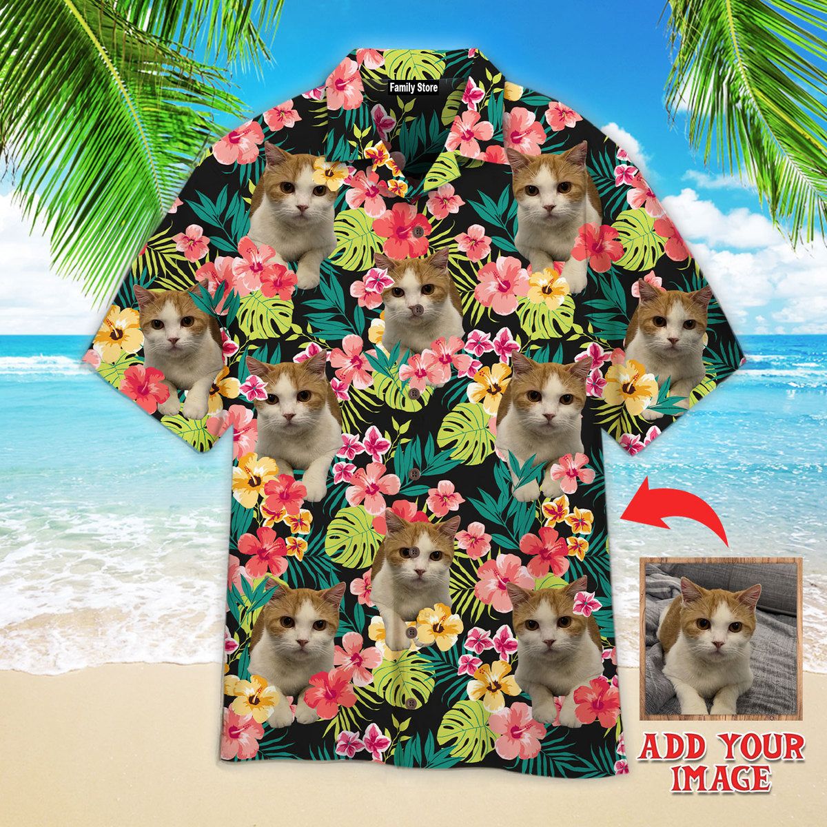 Cat Lover Summer Tropical Custom Hawaiian Shirt