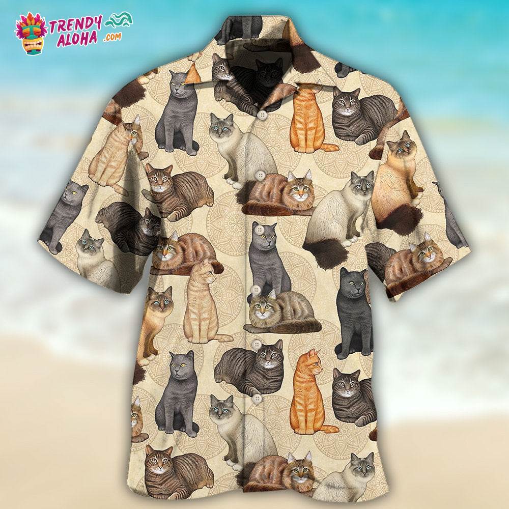 Cat Make Me Happy Hawaiian Shirt – Trendy Aloha