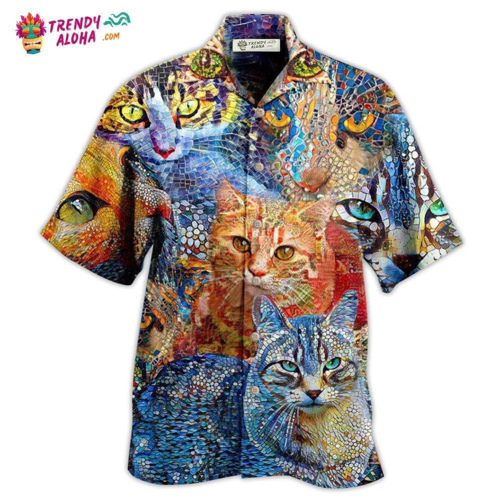 Cat Mosaic Amazing Hawaiian Shirt – Trendy Aloha Cat Mosaic Amazing Hawaiian Shirt – Trendy Aloha