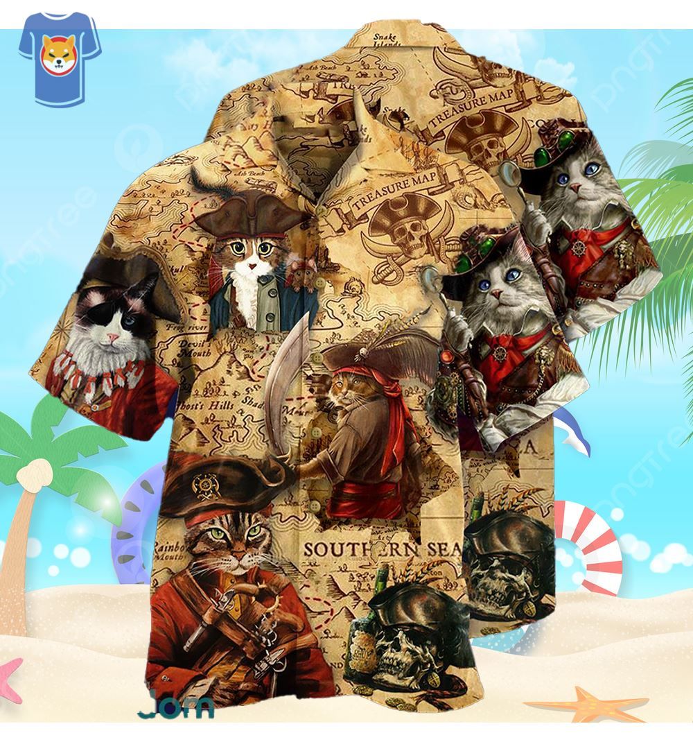 Cat Pirate Amazing Cool Style Hawaiian Shirt For Men And Women