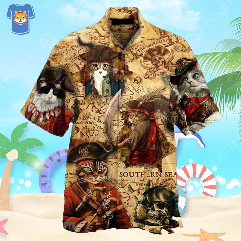 Cat Pirate Amazing Cool Style Hawaiian Shirt For Men And Women