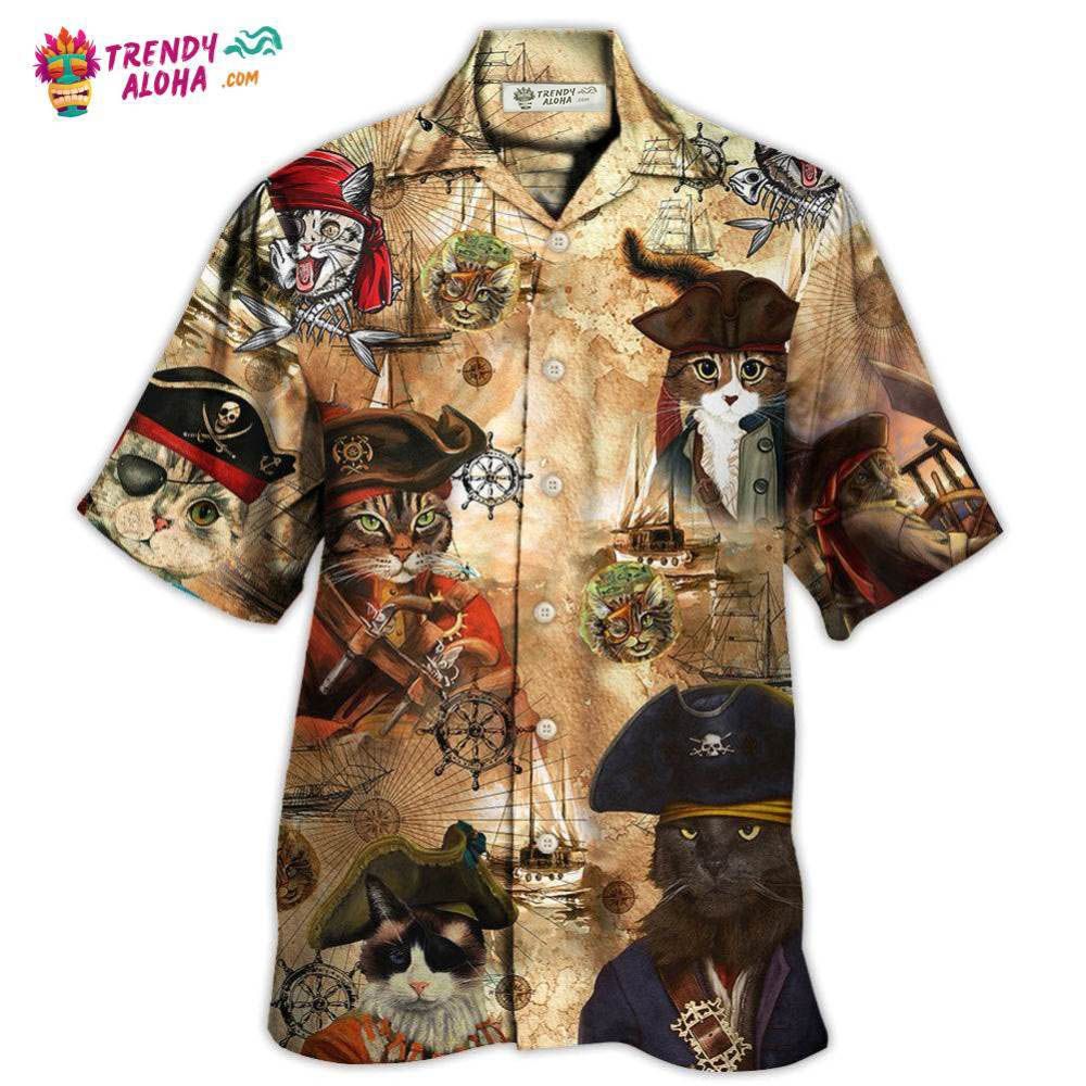 Cat Pirate Vintage Cool Hawaiian Shirt – Trendy Aloha