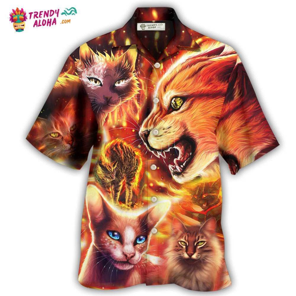 Cat Play Fire Hawaiian Shirt – Trendy Aloha Cat Play Fire Hawaiian Shirt – Trendy Aloha