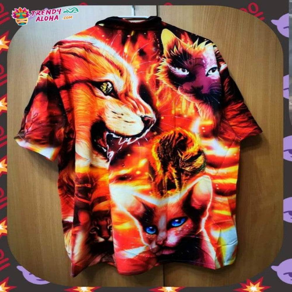 Cat Play Fire Hawaiian Shirt – Trendy Aloha