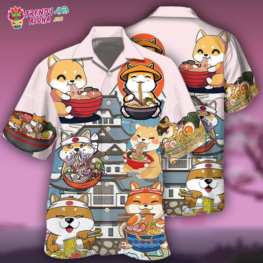 Cat Ramen Lovely Style Hawaiian Shirt – Trendy Aloha