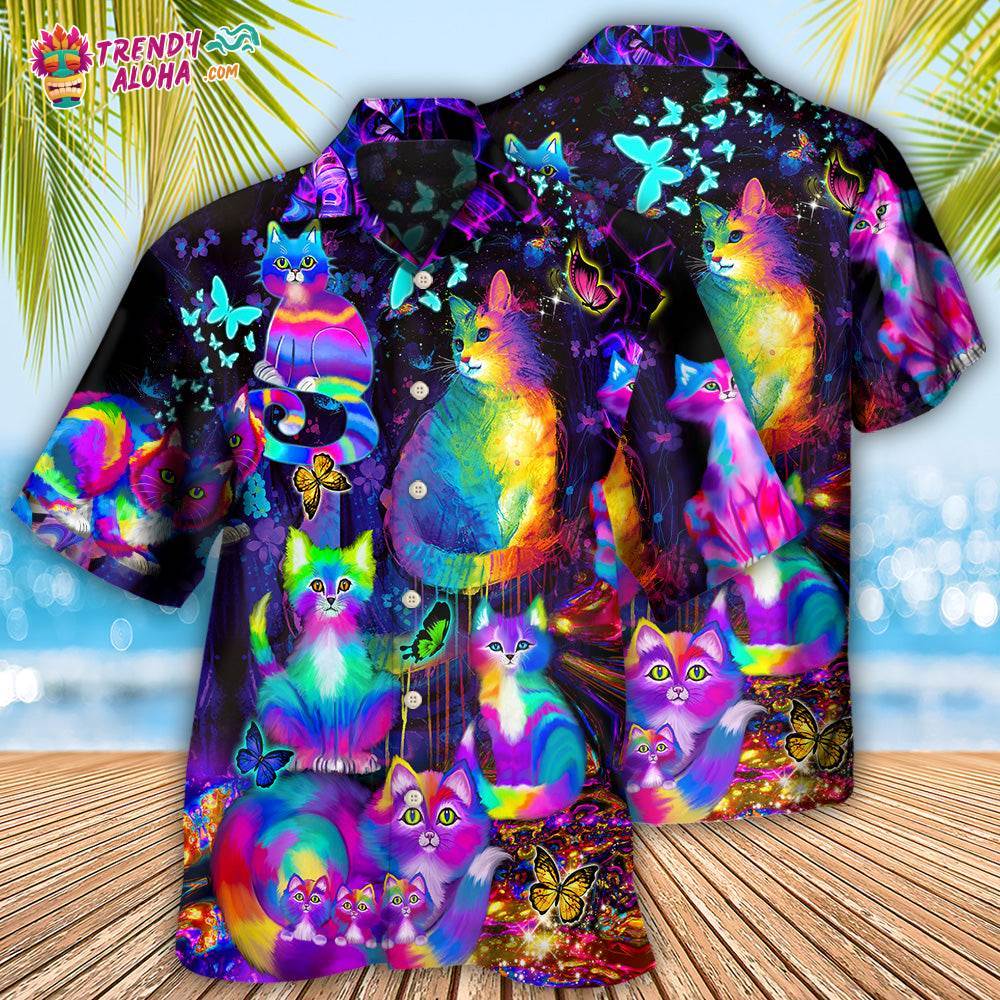 Cat Run The World Hawaiian Shirt – Trendy Aloha