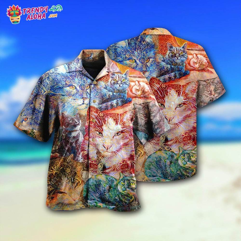 Cat Sleeping Blur Hawaiian Shirt – Trendy Aloha