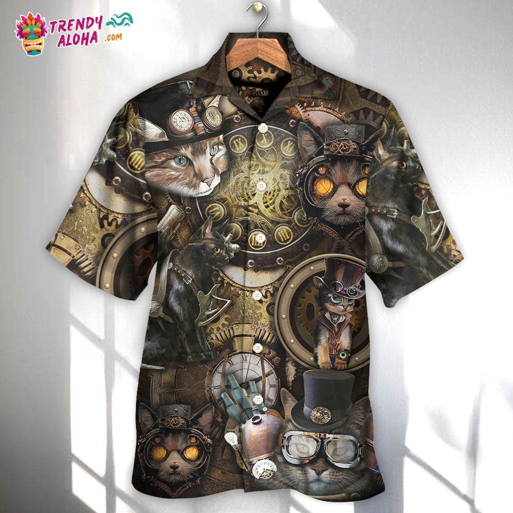 Cat Steampunk Art It’S All About Magic Hawaiian Shirt – Trendy Aloha
