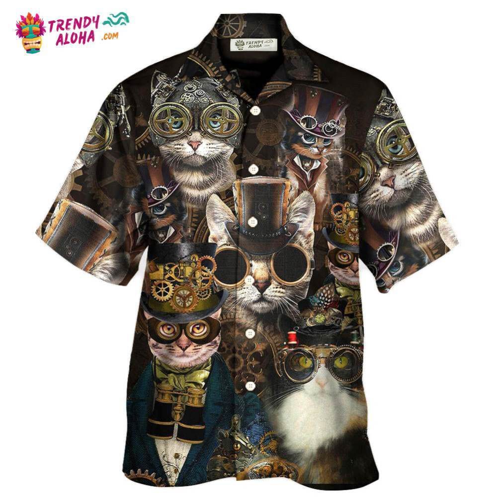Cat Steampunk Art Machines Lover Hawaiian Shirt – Trendy Aloha Cat Steampunk Art Machines Lover Hawaiian Shirt – Trendy Aloha