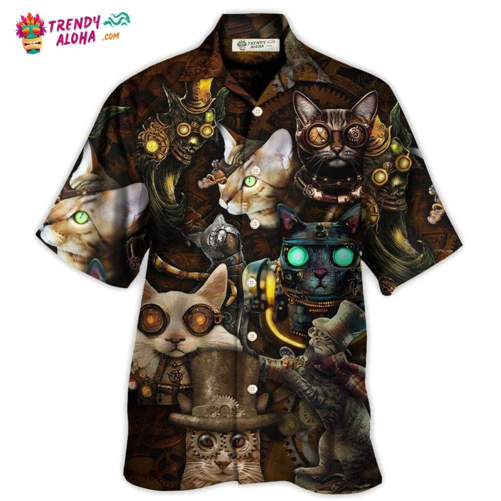 Cat Steampunk Art Steal Heart Hawaiian Shirt – Trendy Aloha Cat Steampunk Art Steal Heart Hawaiian Shirt – Trendy Aloha