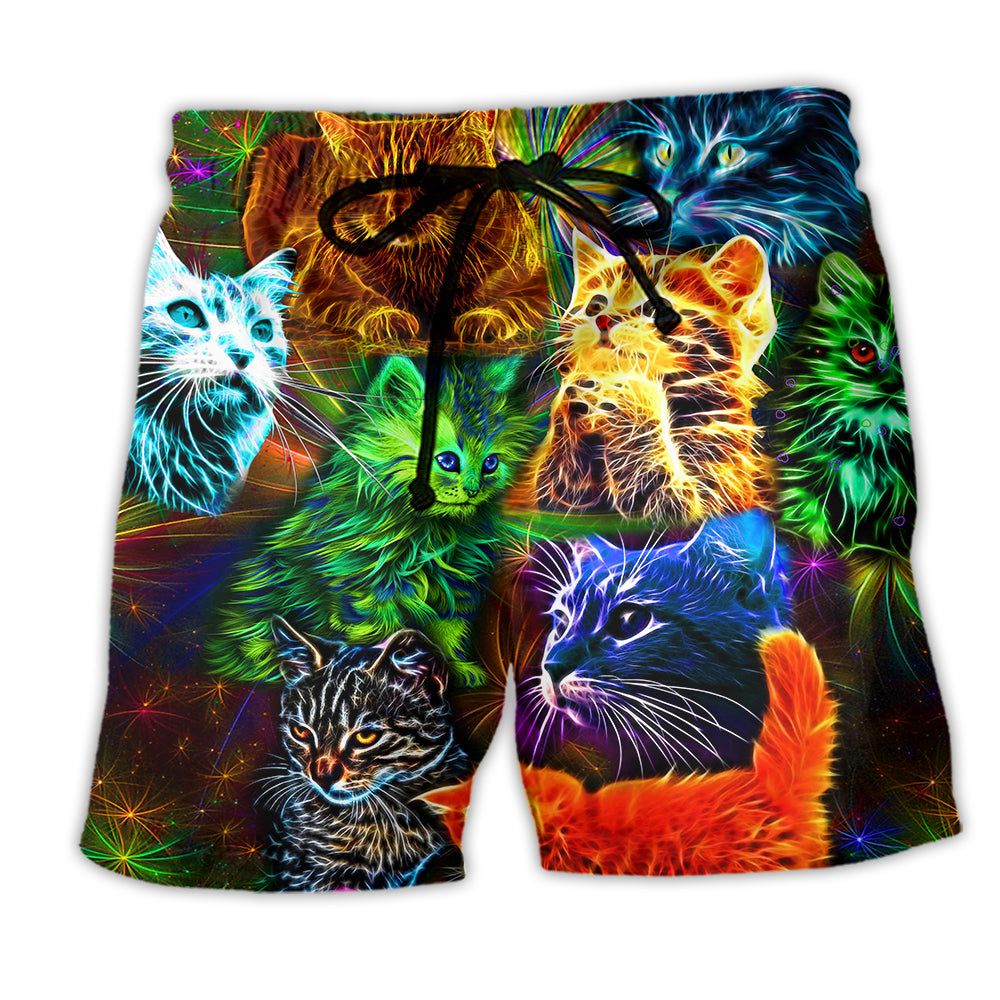 Cat Stunning In My Dream Trendy Aloha Hawaiian Beach Shorts