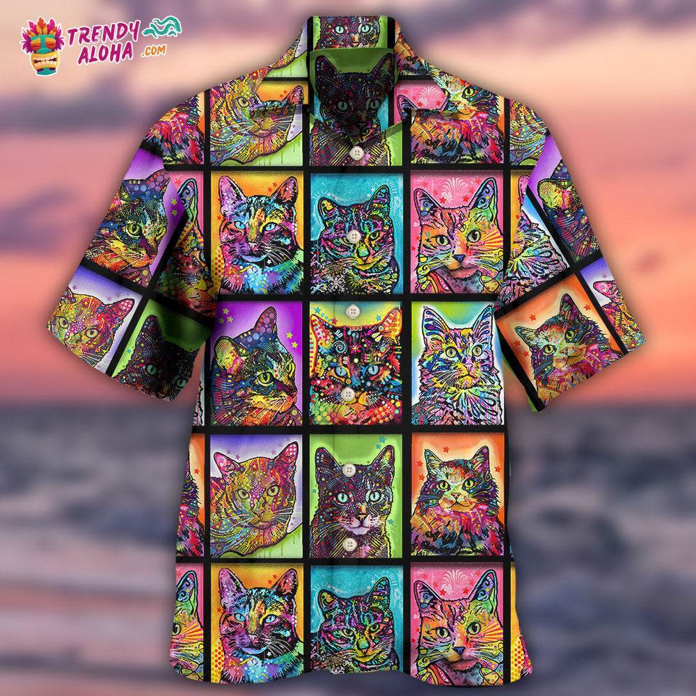 Cat Sykel Crazy For Cats Kitty Hawaiian Shirt – Trendy Aloha