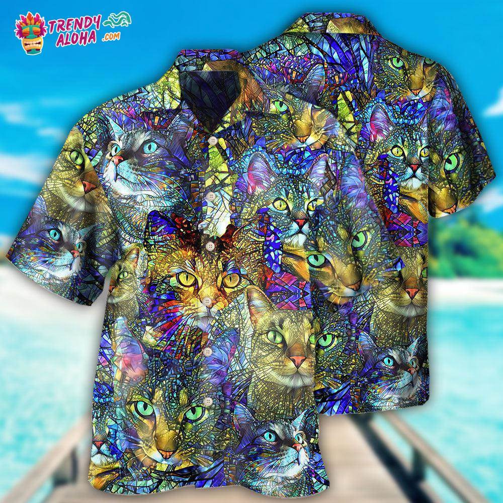 Cat Tabby Cat Lover Art Hawaiian Shirt – Trendy Aloha
