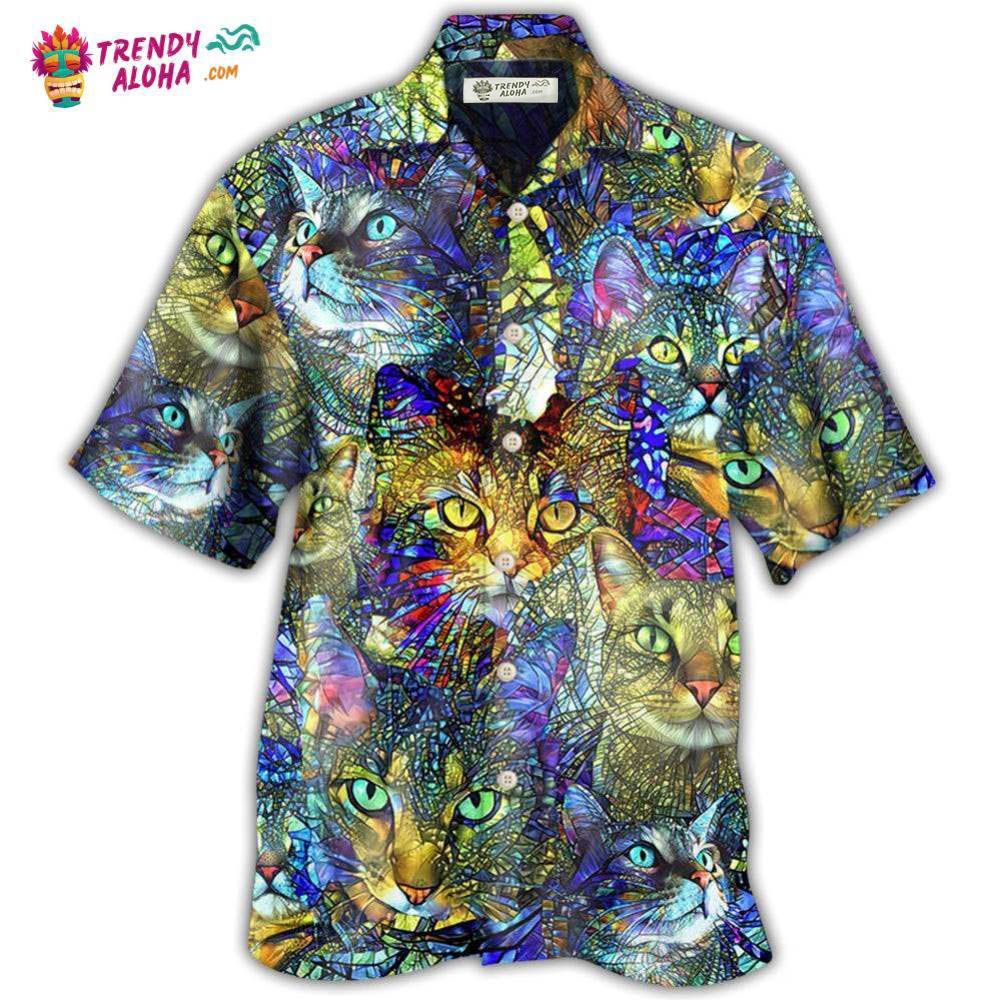 Cat Tabby Cat Lover Art Hawaiian Shirt – Trendy Aloha Cat Tabby Cat Lover Art Hawaiian Shirt – Trendy Aloha