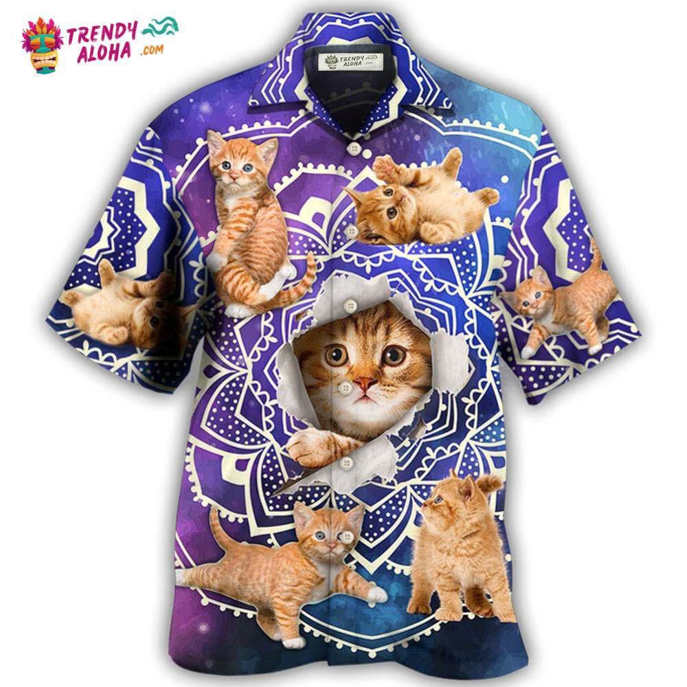 Cat Tabby Cat Yoga Galaxy Yoga Pose Funny Hawaiian Shirt – Trendy Aloha Cat Tabby Cat Yoga Galaxy Yoga Pose Funny Hawaiian Shirt – Trendy Aloha