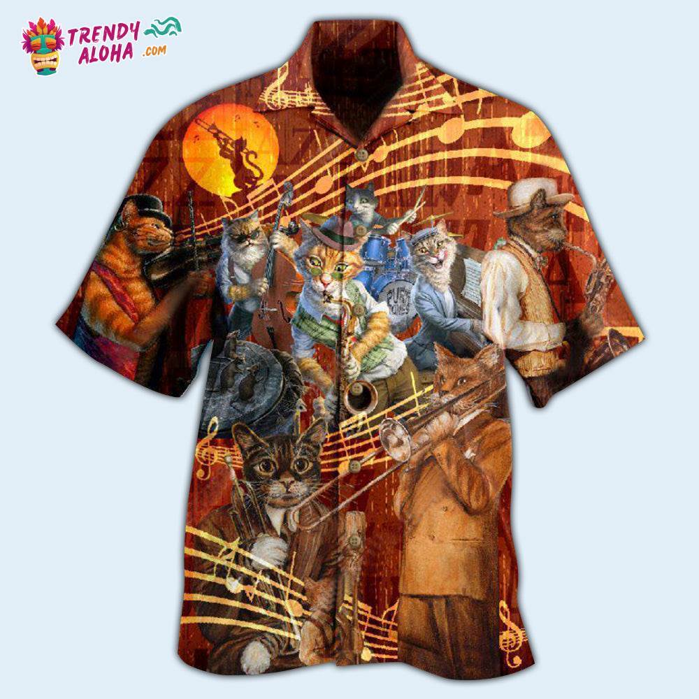 Cat To Be A Jazz Hawaiian Shirt – Trendy Aloha
