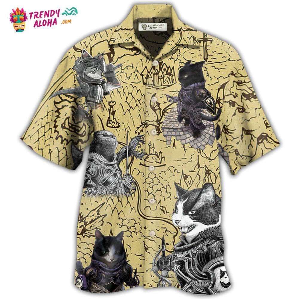 Cat Warrior Strong Hawaiian Shirt – Trendy Aloha Cat Warrior Strong Hawaiian Shirt – Trendy Aloha