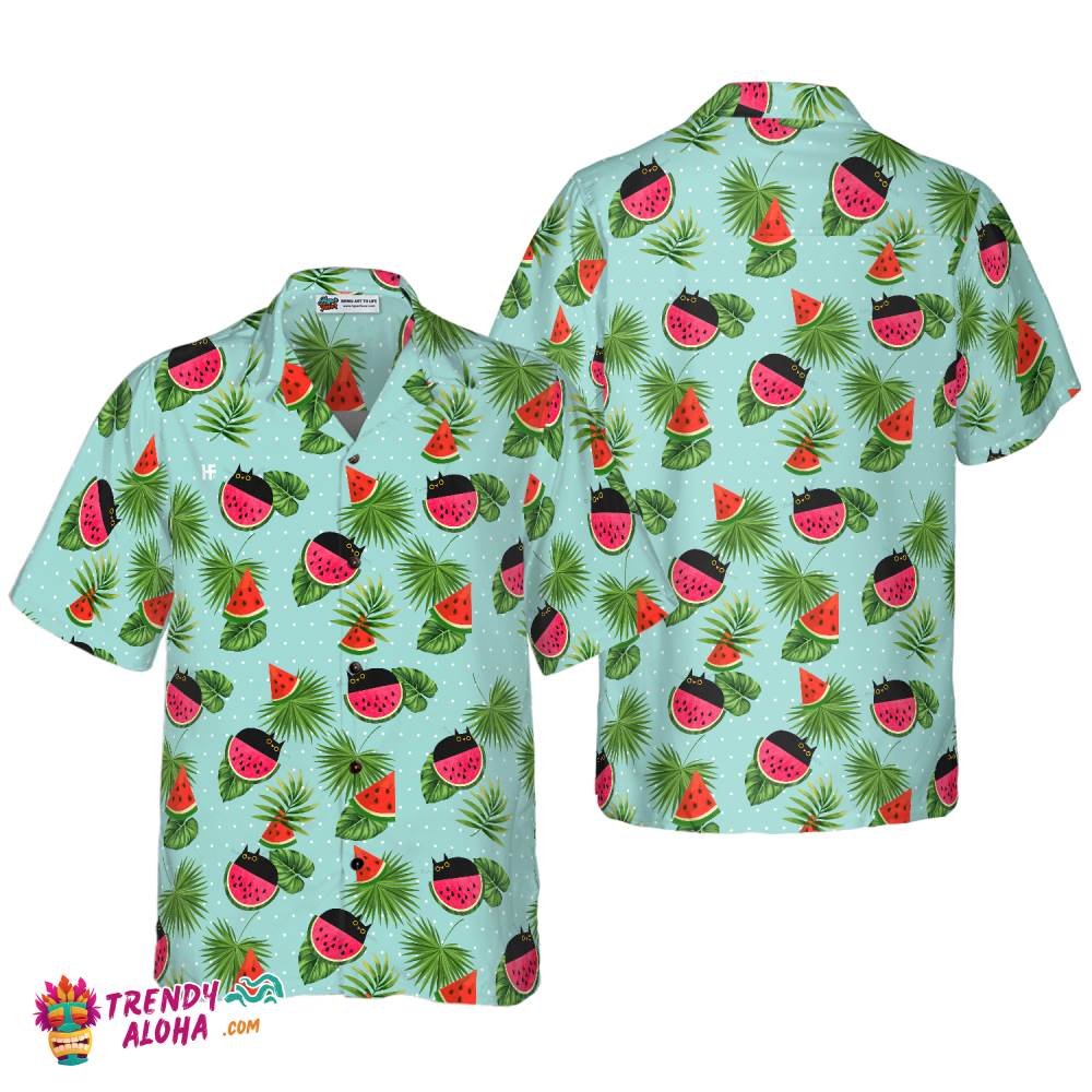 Cat Watermelon Hawaiian Shirt Cat Watermelon Hawaiian Shirt