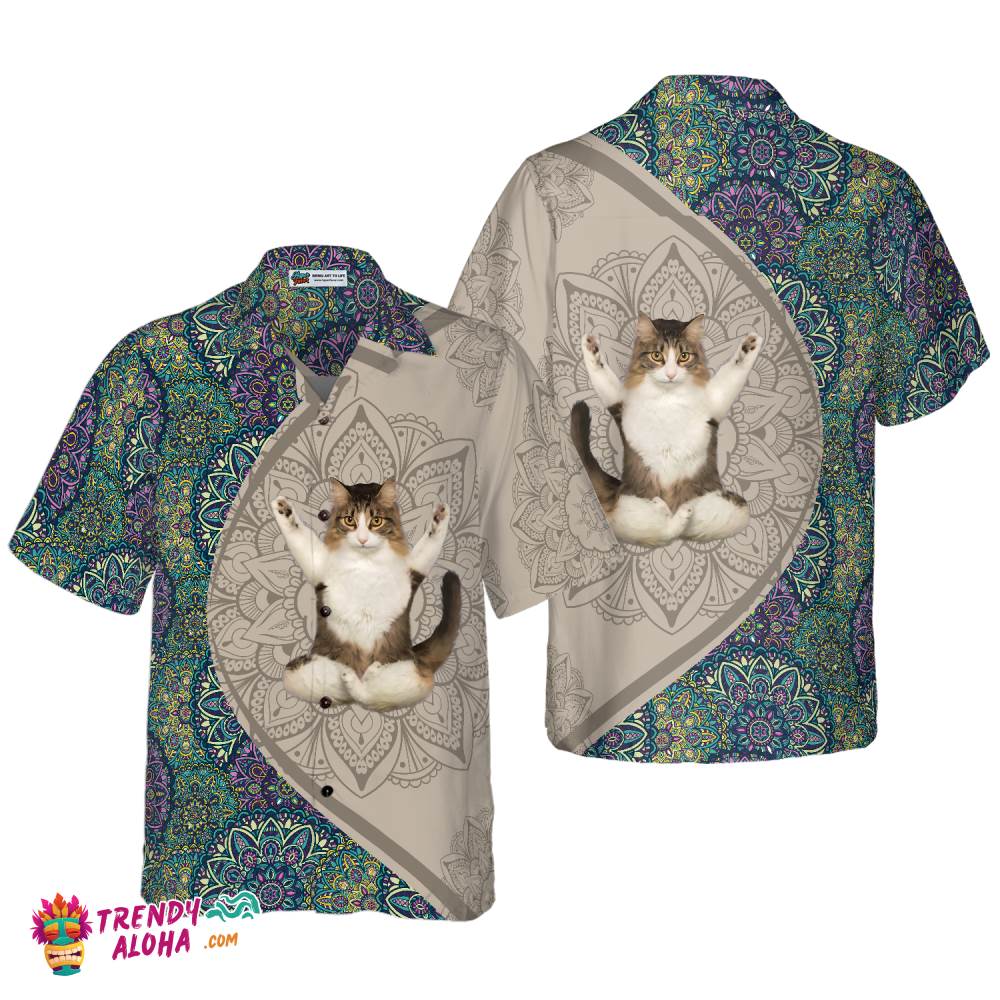 Cat Yoga Hawaiian Shirt Cat Yoga Hawaiian Shirt