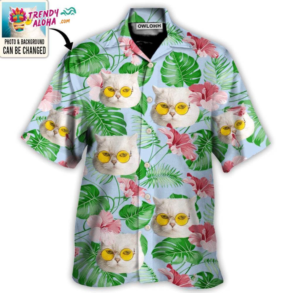 Cat You Want Tropical Custom Photo Hawaiian Shirt – Trendy Aloha