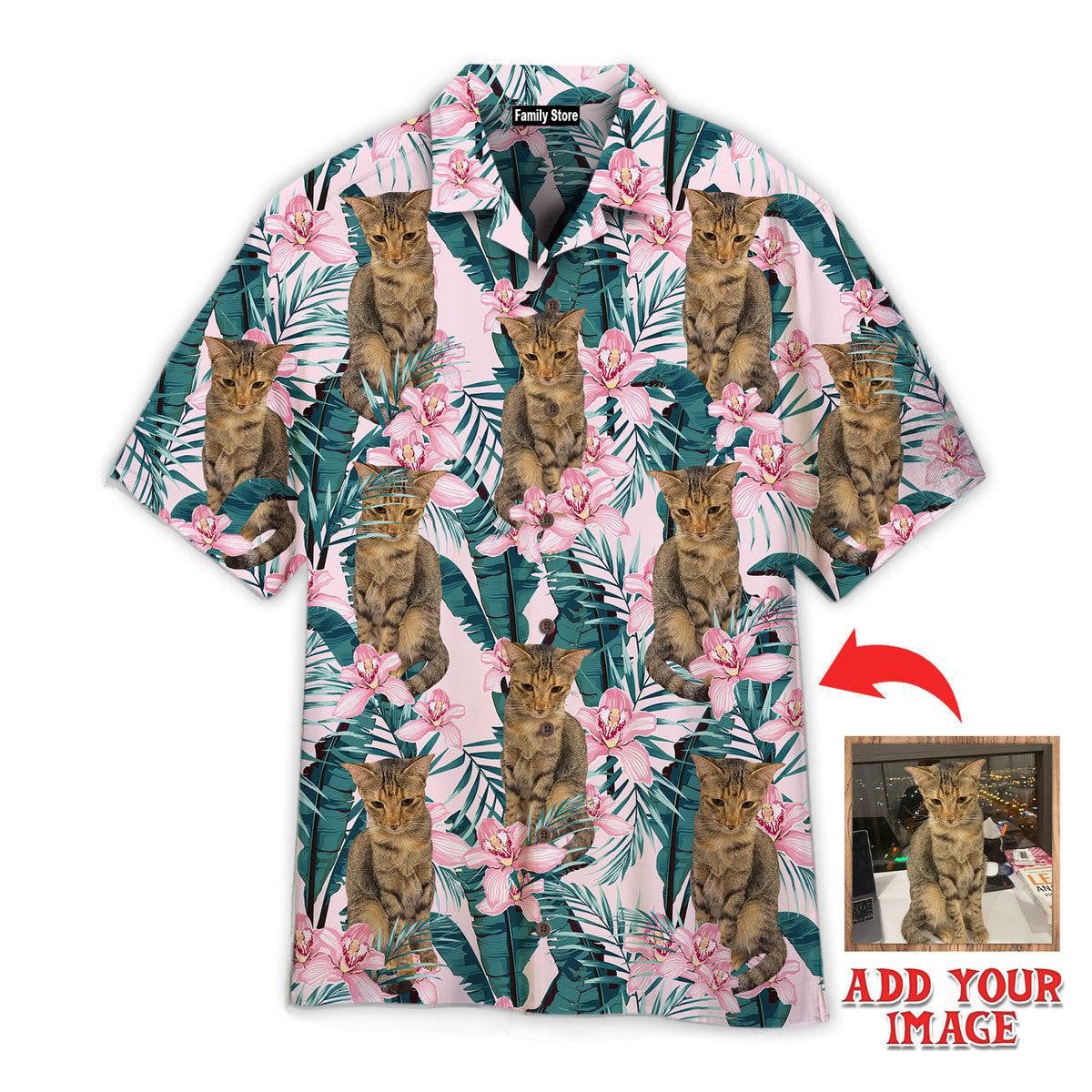 Cats And Queen Of Flower Custom Hawaiian Shirt Cats And Queen Of Flower Custom Hawaiian Shirt