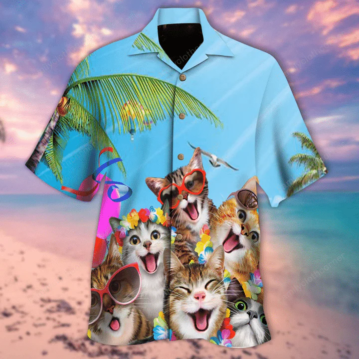 Cats Summer Beach Trendy Hawaiian Shirt
