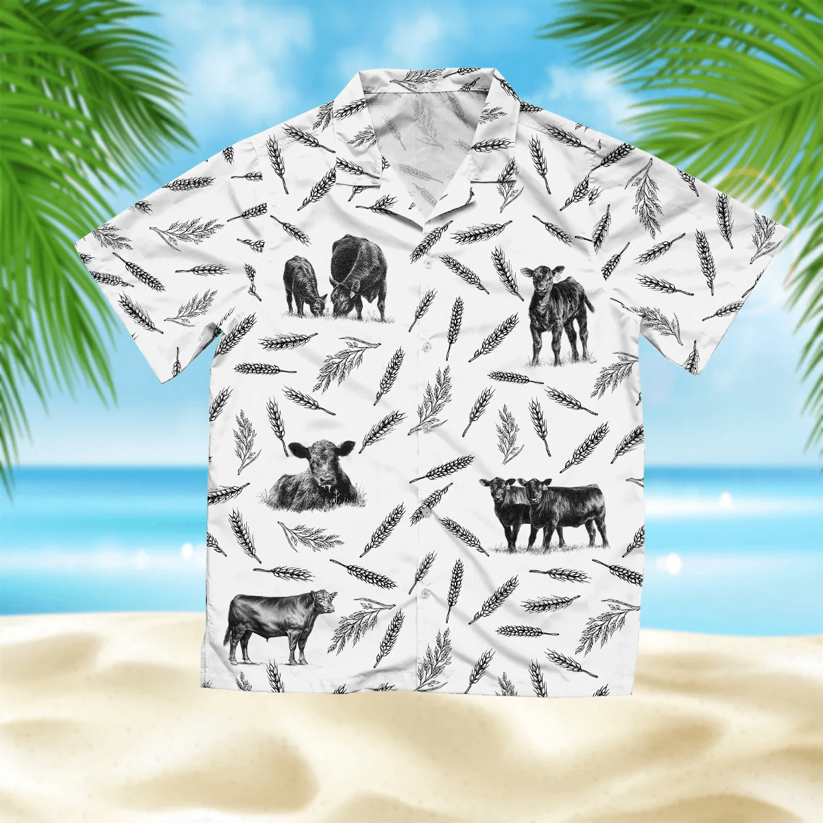 Cattle Pattern Black And White Trendy Hawaiian Shirt, Summer Gift, Trendy Hawaiian Shirts For Men And Women Aloha Beach Shirt