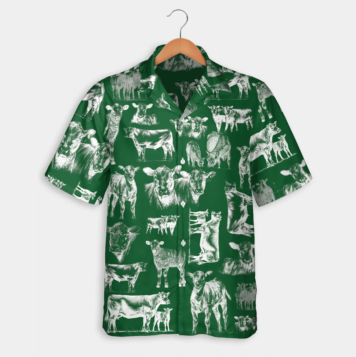 Cattle Pattern Blue, Red, Green Trendy Hawaiian Shirt, Summer Gift, Short Sleeve Aloha Beach Shirt Cattle Pattern Blue, Red, Green Trendy Hawaiian Shirt, Summer Gift, Short Sleeve Aloha Beach Shirt