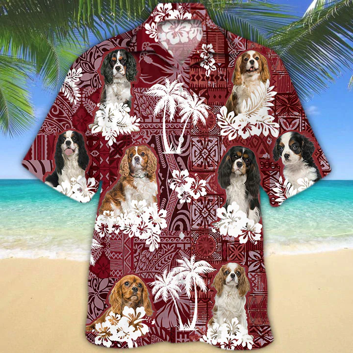 Cavalier King Charles Spaniel Red Trendy Hawaiian Shirt, Gift For Dog Lover Shirts, Animal Summer Shirts, Trendy Hawaiian Shirt Men Cavalier King Charles Spaniel Red Trendy Hawaiian Shirt, Gift For Dog Lover Shirts, Animal Summer Shirts, Trendy Hawaiian Shirt Men