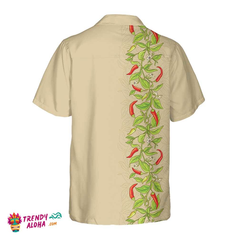 Cayenne Pepper Branches Hawaiian Shirt, Funny Red Pepper Shirt For Men, Red Hot Chilli Shirt