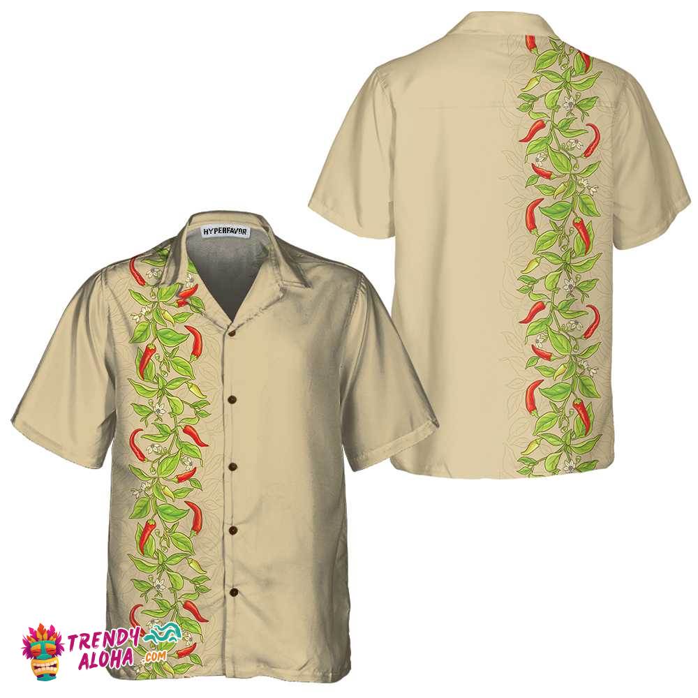Cayenne Pepper Branches Hawaiian Shirt, Funny Red Pepper Shirt For Men, Red Hot Chilli Shirt