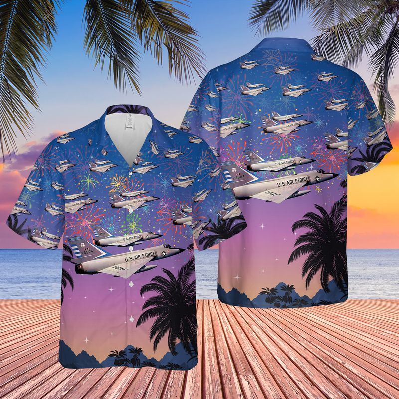 Celebrate 4th of July with the US Air Force Convair F-106 Delta Dart Trendy Hawaiian Shirt