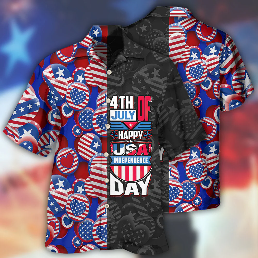 Celebrate Freedom Vibrant Independence Day Hawaiian Shirt