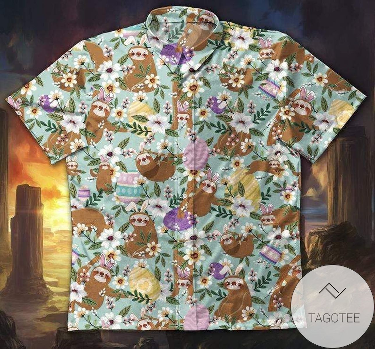 Celebrate in Style Happy Easter Hawaiian Themed Shirt
