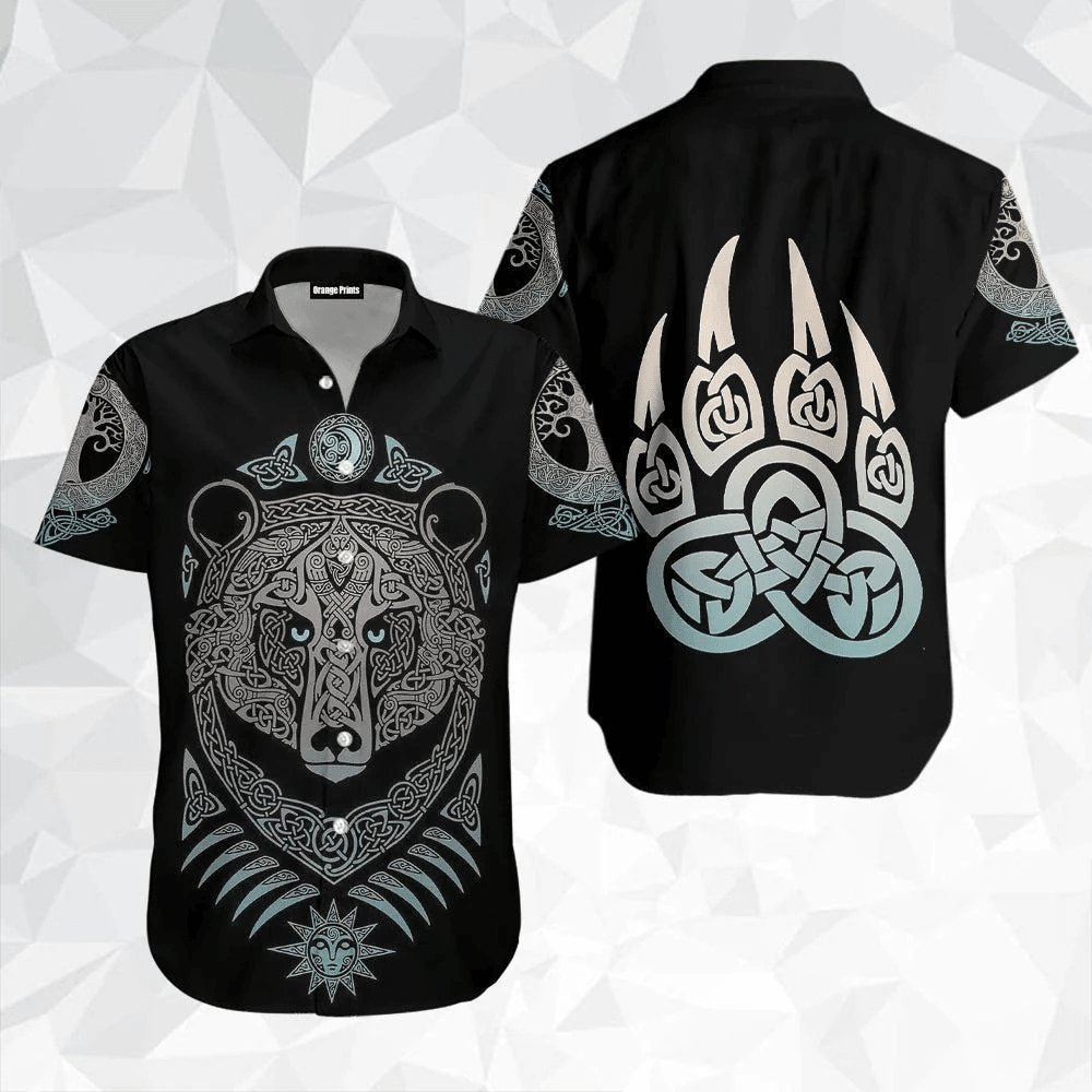 Celtic Bear Tattoo Viking Trendy Hawaiian Shirt For