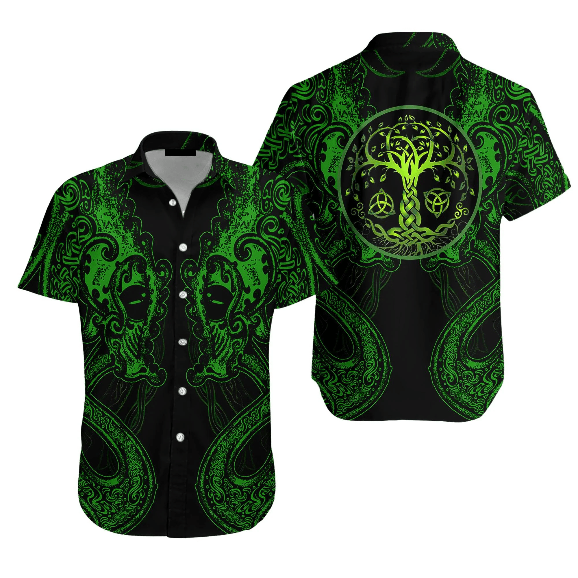 Celtic Dragon Tree Of Life Hawaiian Shirt For