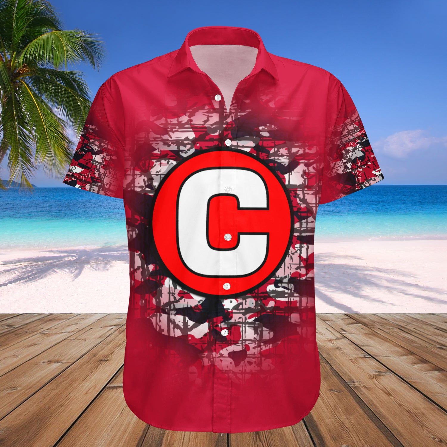 Centenary Gentlemen Hawaii Shirt Camouflage Vintage – NCAA