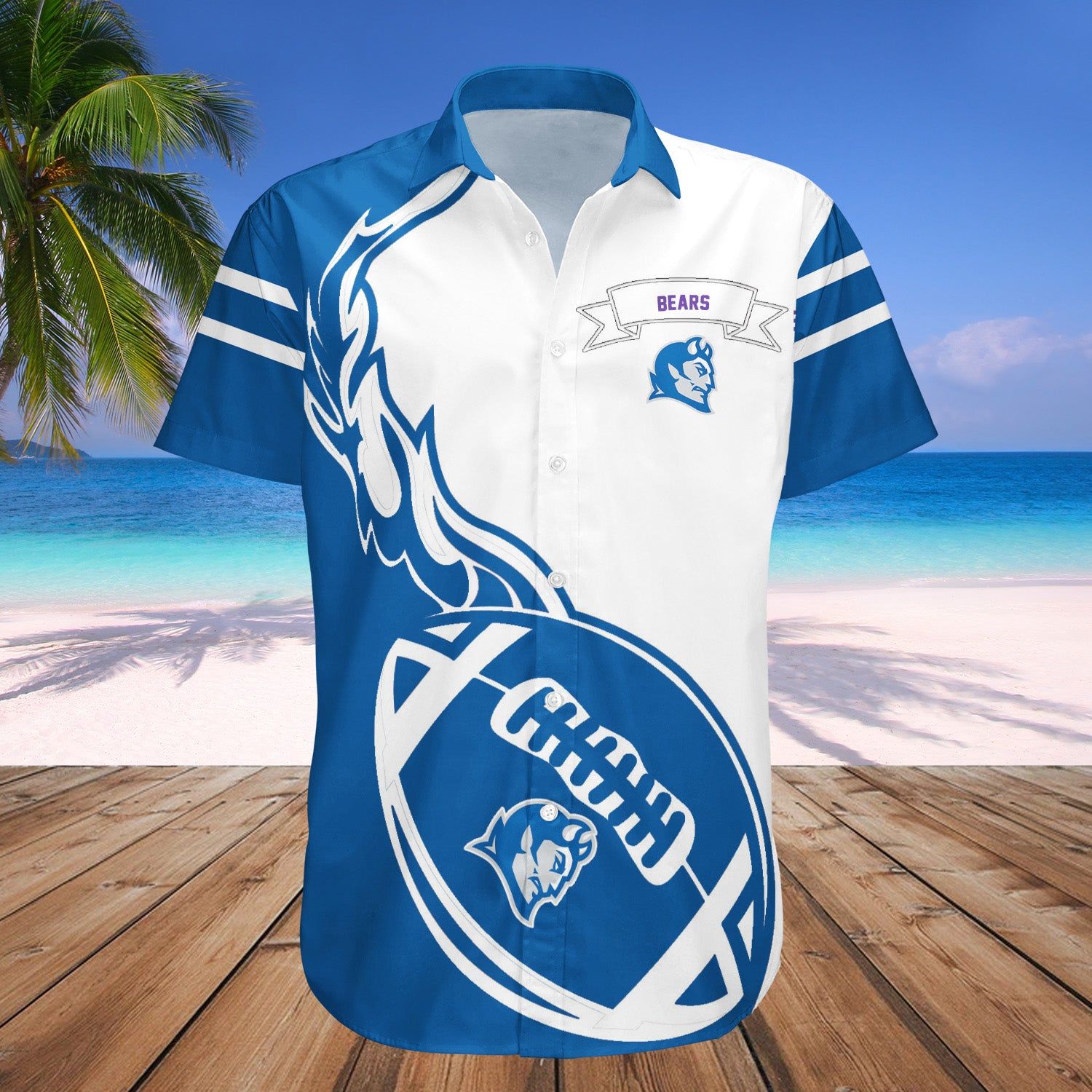 Central Arkansas Bears Hawaii Shirt Flame Ball – NCAA