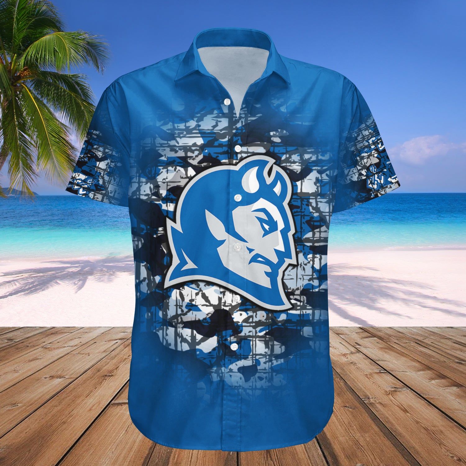 Central Connecticut Blue Devils Hawaii Shirt Camouflage Vintage – NCAA