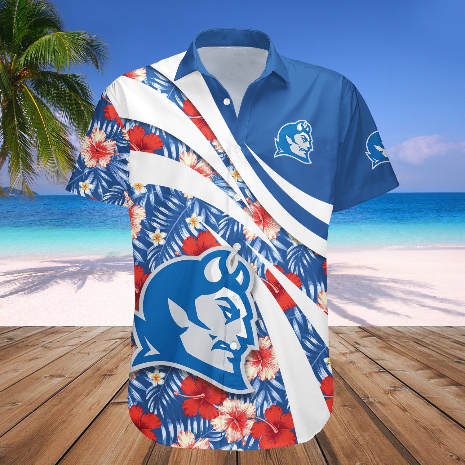 Central Connecticut Blue Devils Hawaii Shirt Hibiscus Sport Style – NCAA
