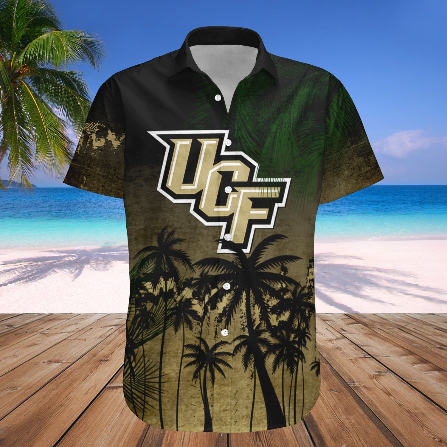 Central Florida Knights Hawaii Shirt Coconut Tree Tropical Grunge – NCAA