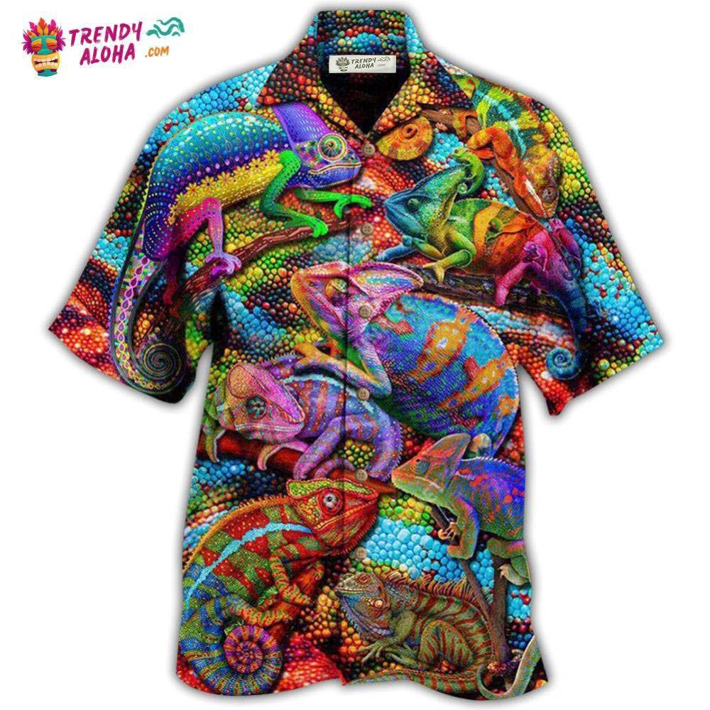 Chameleon Animals My Chameleon Really Looks Up To Me And I Love Style Hawaiian Shirt – Trendy Aloha