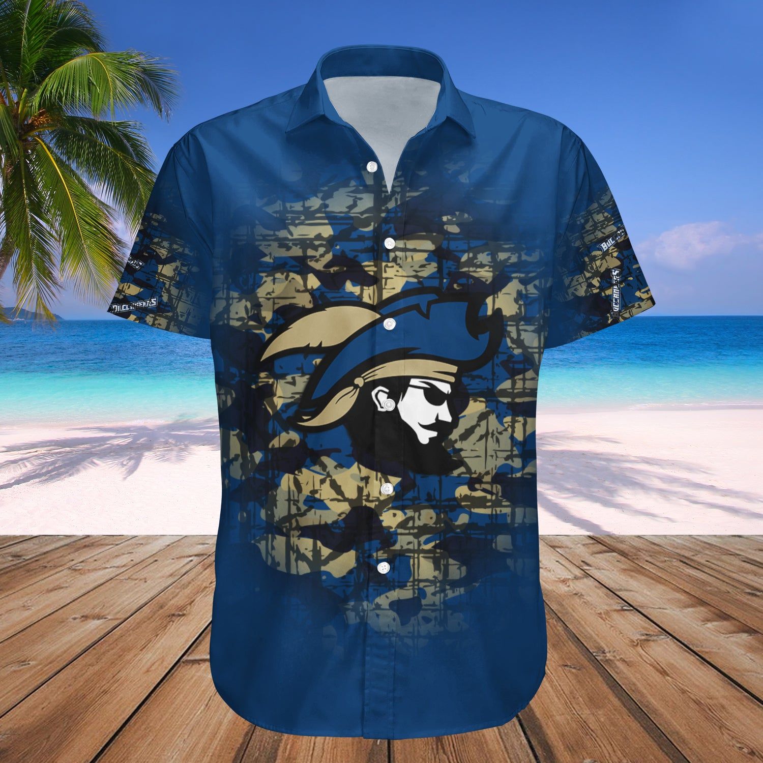 Charleston Southern Buccaneers Hawaii Shirt Camouflage Vintage – NCAA