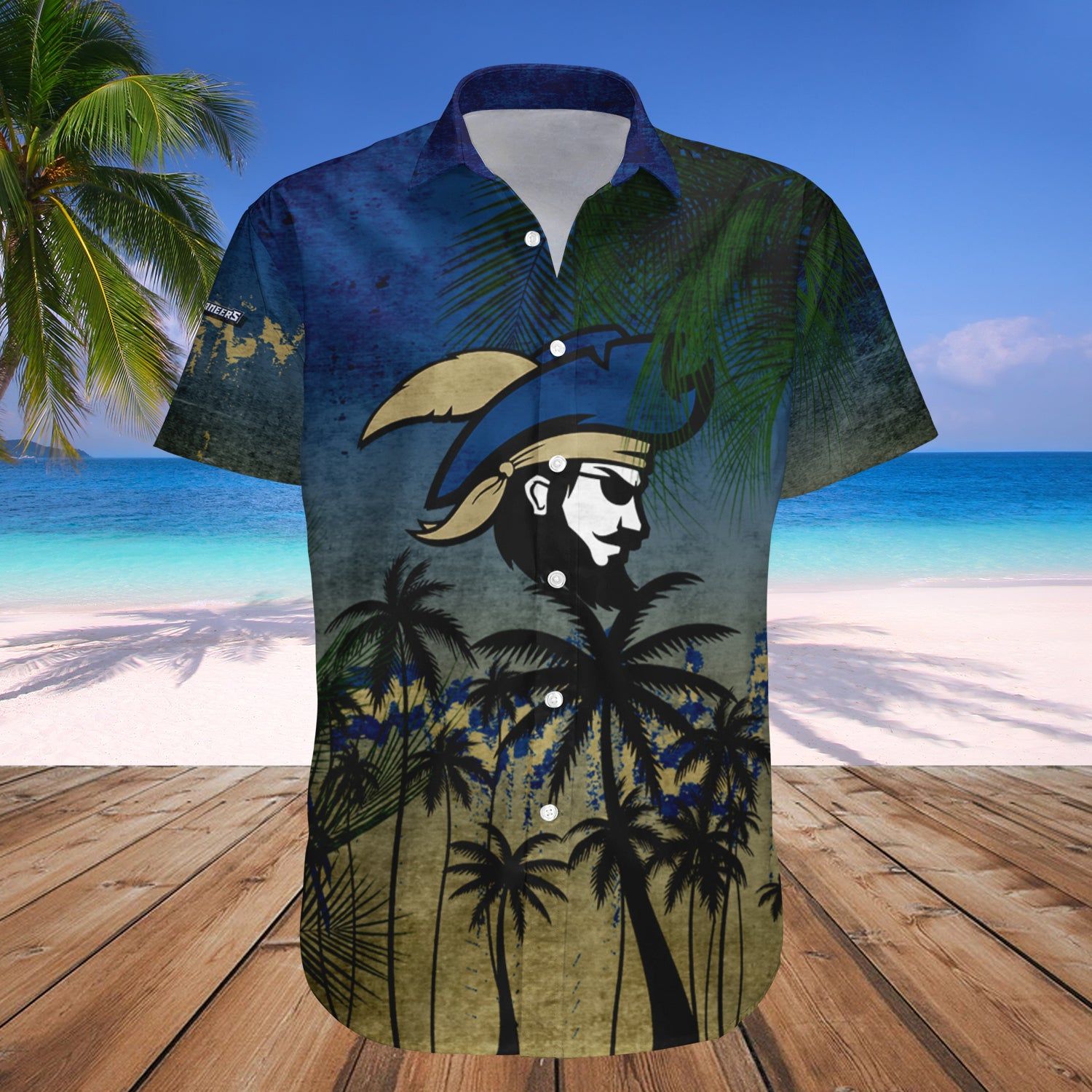 Charleston Southern Buccaneers Hawaii Shirt Coconut Tree Tropical Grunge – NCAA