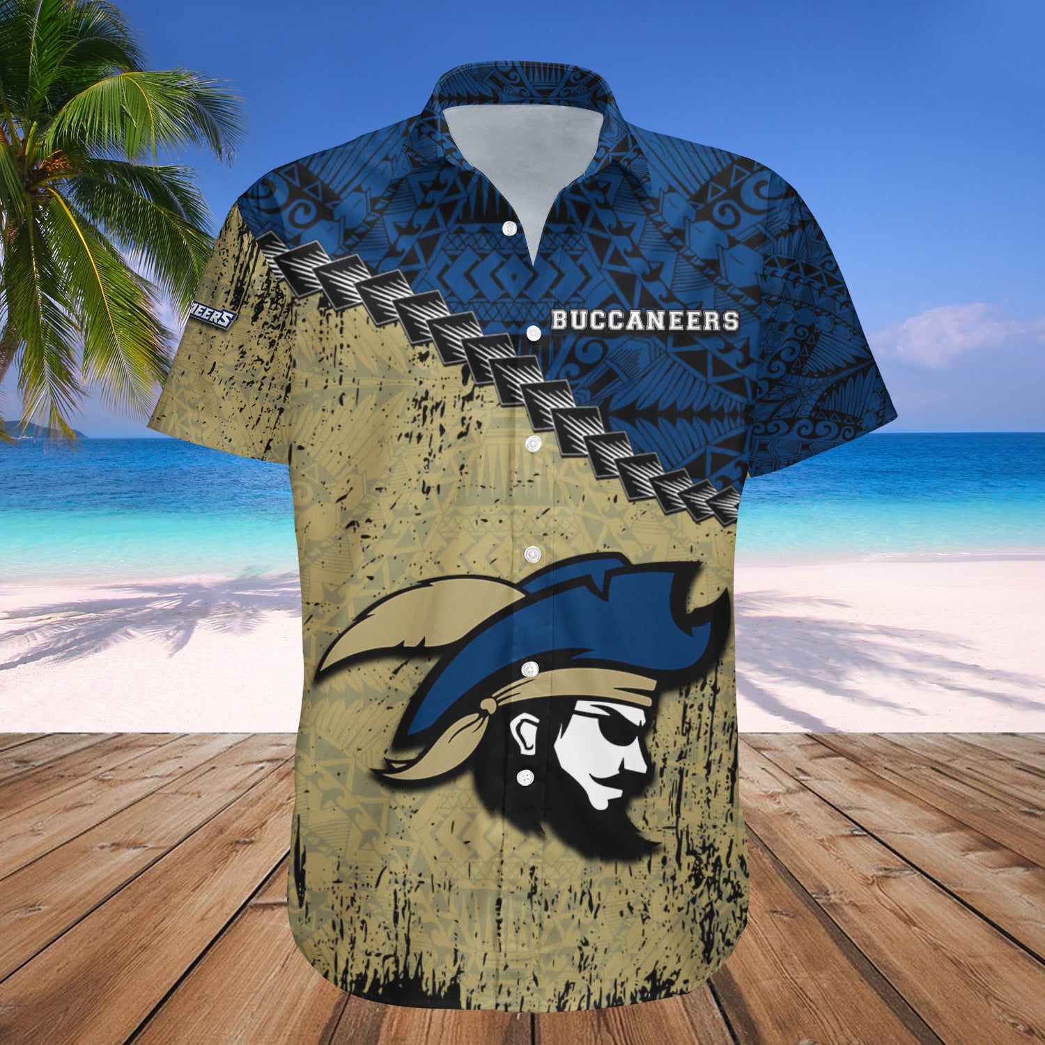 Charleston Southern Buccaneers Hawaii Shirt Grunge Polynesian Tattoo – NCAA